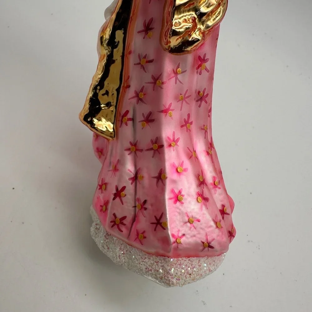 Christopher Radko HEAVENLY TRIUMPH 1996 Christmas Ornament, Angel, Horn, Pink‎